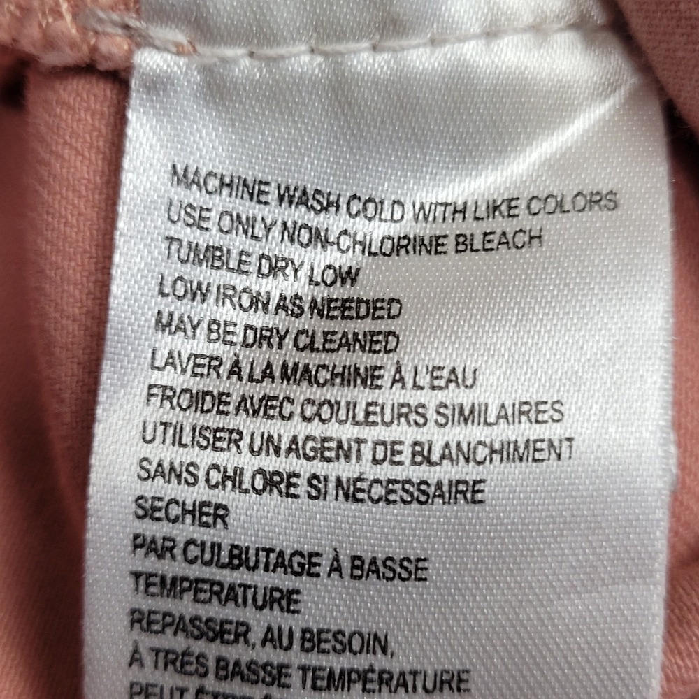 🌸Anthropologie Maeve Jeans Women 31 Peach Delaney Wide Leg High Rise Clean-Seam - Picture 15 of 16